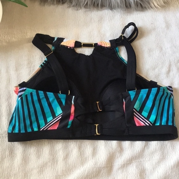 Ashley Stewart Tribal Print Halter Swim Top - Picture 5 of 8